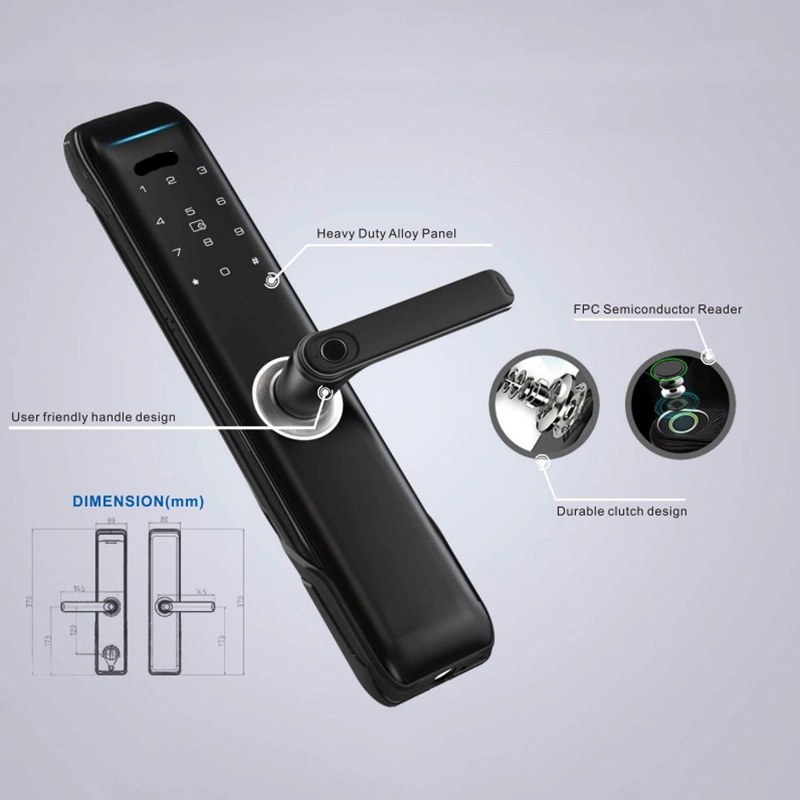 Hardware Handle Password Keyless Entry Code Electronic Fingerprint Smart Door Lock