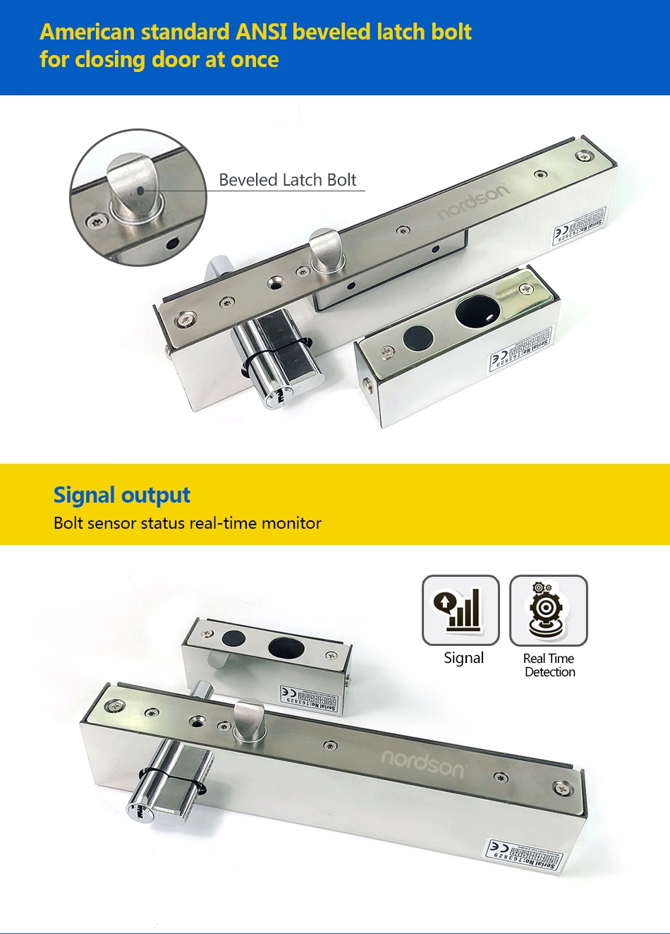 Smart External Installation Fail Secure 304 Sturdiness Steel Electric Mortise Lock