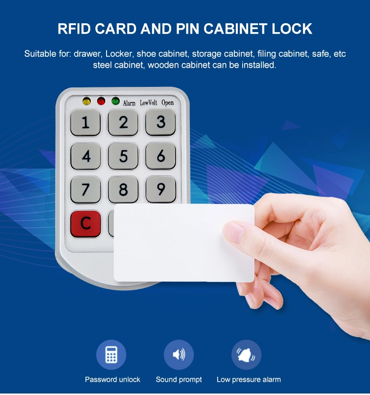 Cl-110 Electronic Cabinet Lock Support Smart RF Card Swipe to Open The Door