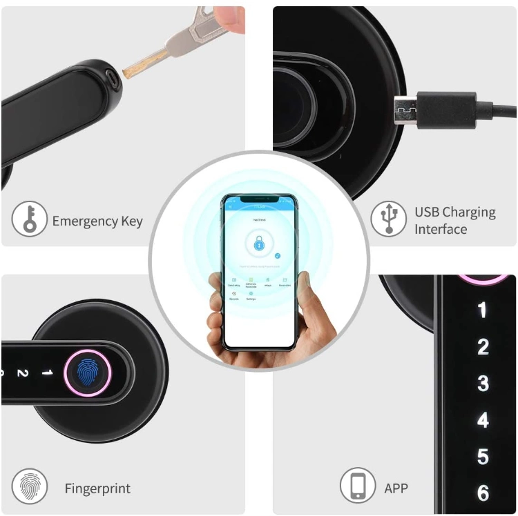 Biometrics Tt Lock APP Double Fingerprint Door Lock Smart Door Lock