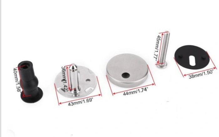 Blind Top Fix Toilet Seat Fittings Quick Release Hinges 8mm Pins