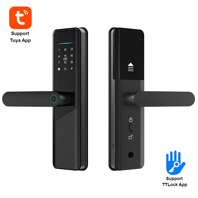 Ttlock Digital Biometric Fingerprint Electronic Door Lock Interior Smart Lock Indoor Smart Lock Bedroom Lock with Code Card Keyless Unlocking for Home Apartment