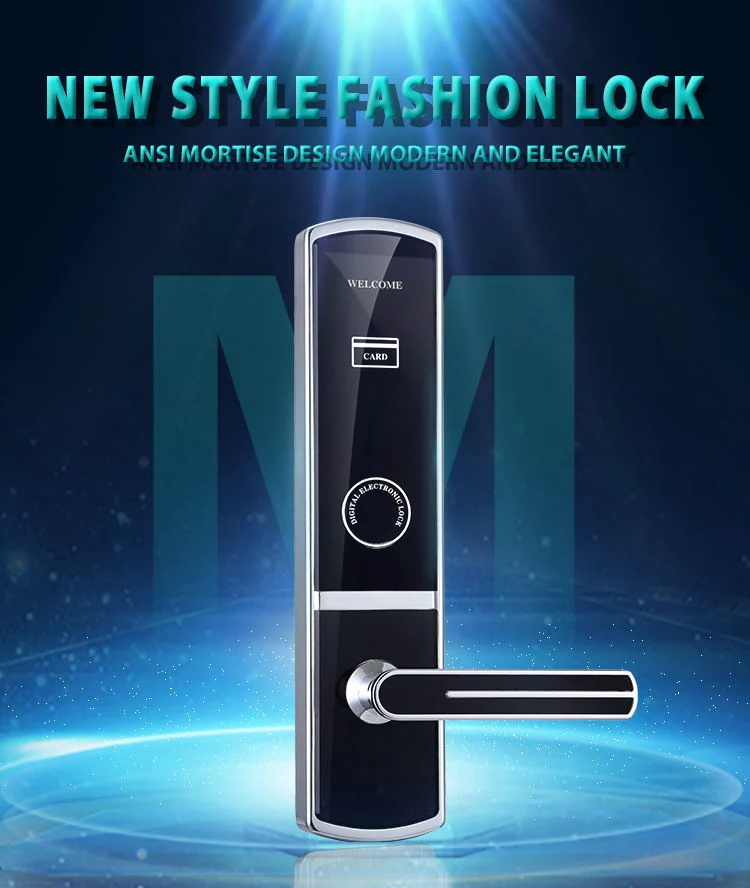 E719 Best Selling Turning Round Handle Hotel Room Smart Door Lock