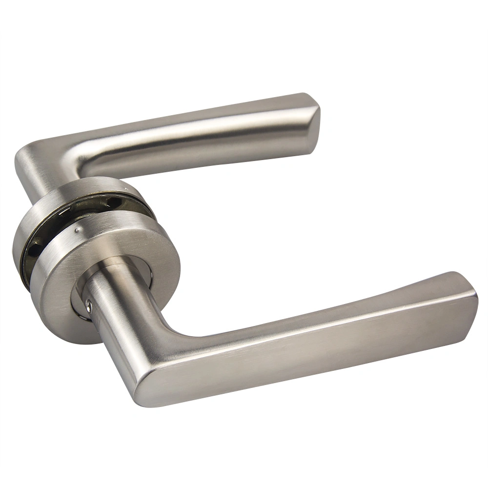 Black Finish Satin Stainless Steel 304 Tubular Entrance Lever Door Handle