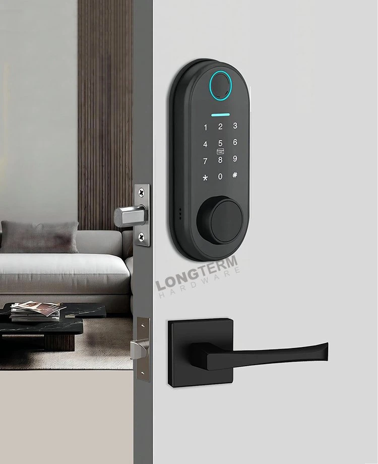 Security Round Mortise Tt Lock Password Card Fingerprint Electronic Digital Smart Deadbolt Door Locks