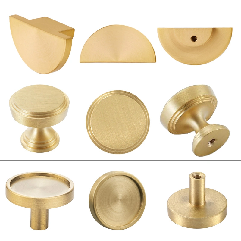 Koppalive Gold Luxury Kitchen Door Knob Brass Handle for Cabinet and Drawer