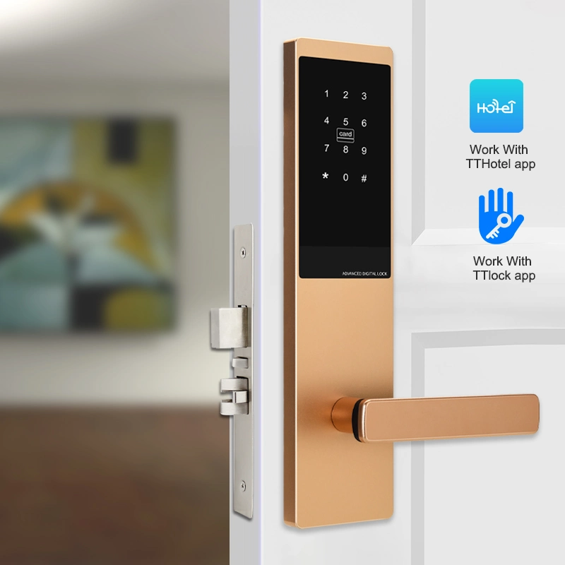 Online Hotel Electronic Digital Card Password Open Smart Lock with Tthotel Web-Management System