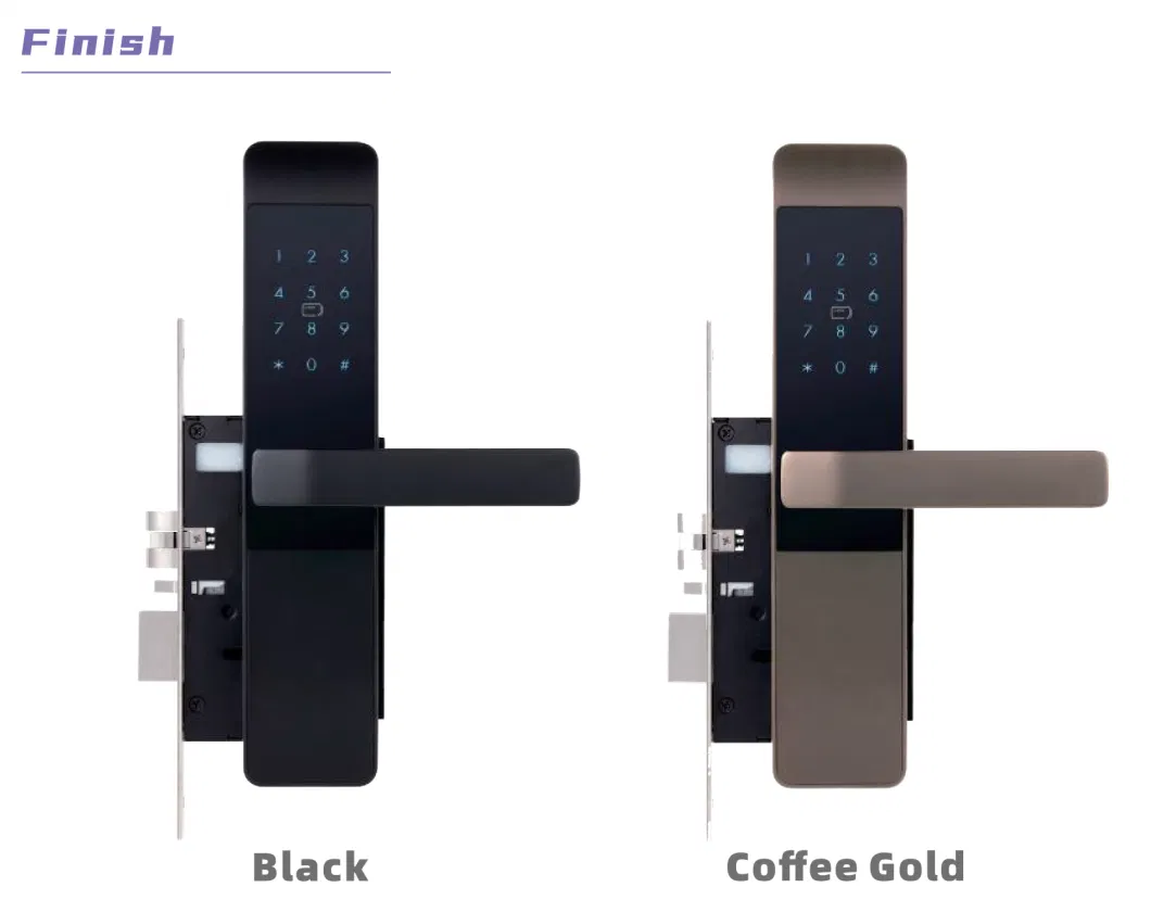 Home Smart Digital Code Electric Tt Lock APP Card Password Mechanical Key Smart Lock