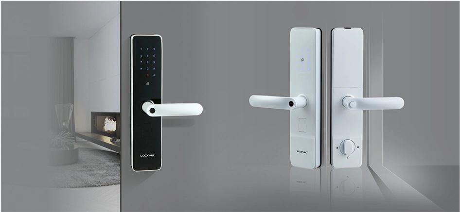 Fingerprint Door Lock, Smart Door Lock Open by Fingerprint, Password, Key and RF Card