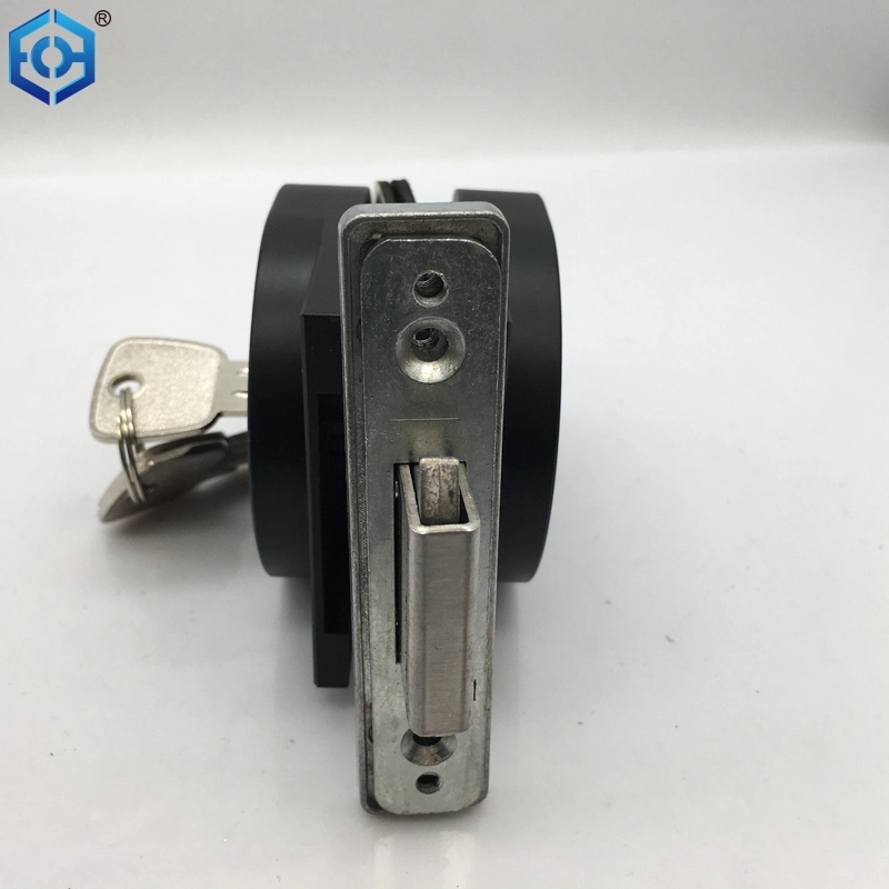 OEM China Matt Black Slim Frame Sliding Glass Door Lock with Key