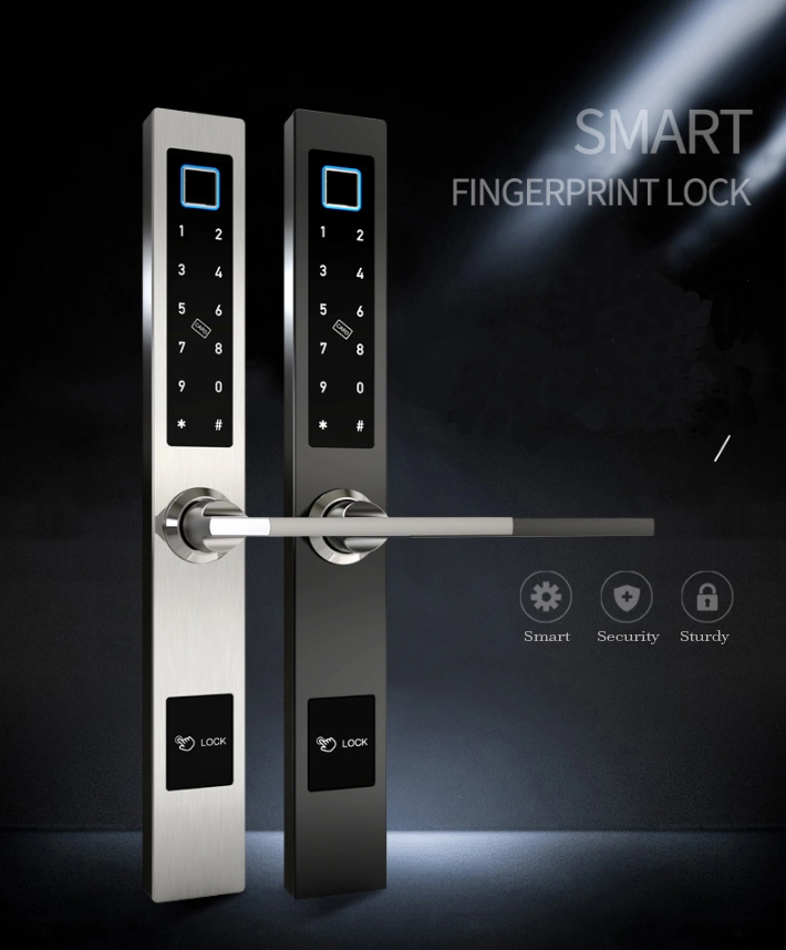 European Slim Electronic Fingerprint Lock with Ttlock APP for Sliding Door