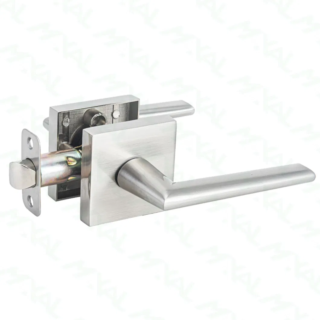 Square Handle Passage Door Lever with Zinc Alloy Interior Door Lock