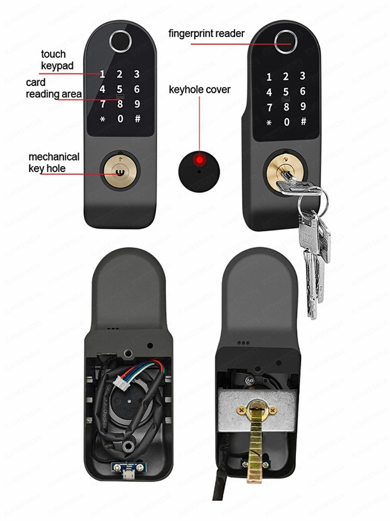 Ttlock Smart Door Lock Outdoor Tuya WiFi Fingerprint Lock Double Side Digital Code IC Card APP Electronic Apartment Gate Lock