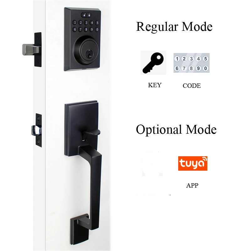 60-70mm Adjustable Latch Tuya Smart Entrance Lock