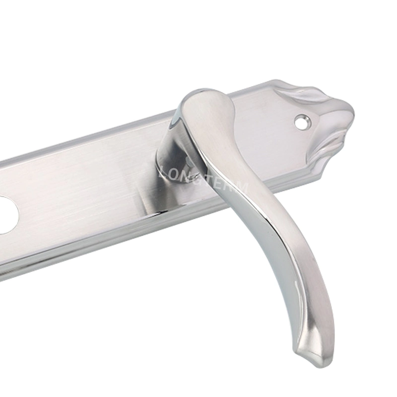 Door Hardware Wave Lever on Plate Panel Door Locks for Wooden Doors