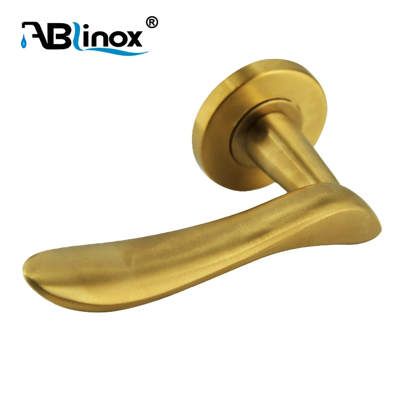 High Quality Stainless Steel Satin Gold Door Lock Plate Handle