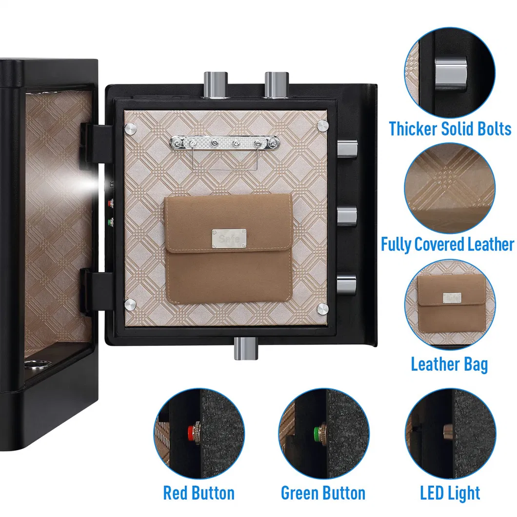 High Security Steel Biometric Fingerprint Office Hotel Home Cabinet Safe