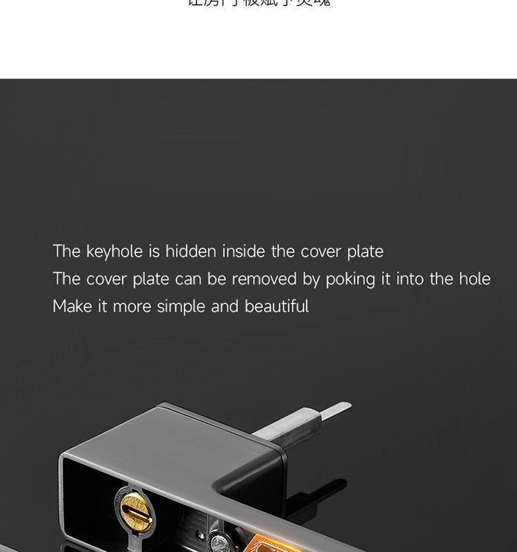 Ecological Door Lock Ultra Modern Design Simple Aluminum Alloy Door Handle Bedroom Interior Door Lock