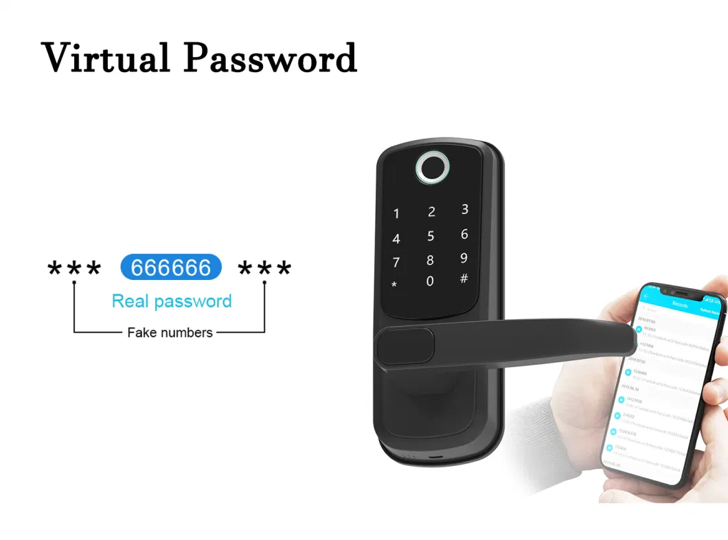 Haida B7 Factory Price Remote Control Fingerprint Password WiFi Ttlock APP Unlocking Digital Deadbolt Lock