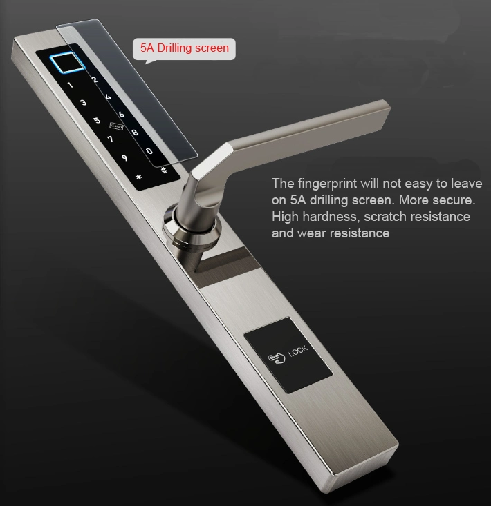 European Slim Electronic Fingerprint Lock with Ttlock APP for Sliding Door