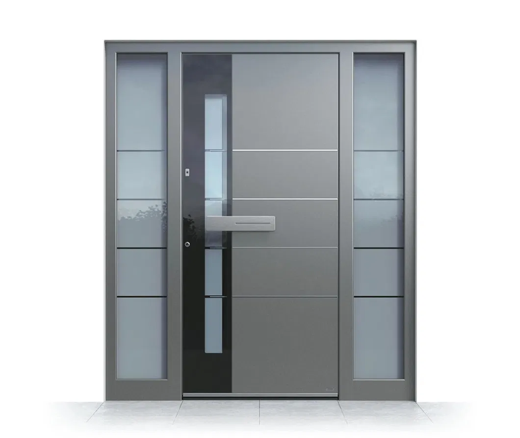 Sixinalu Aluminum Profile Asbestos Material Entrance Door with Smart Lock