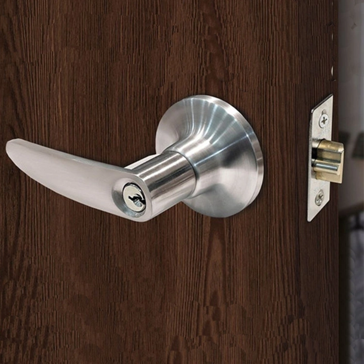 Keyed Entry Door Lever Set with Removable Latch Plate Door Handle for Front Door