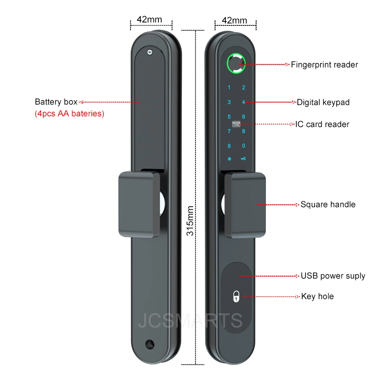 Apartment Keyless Security Electronic Fingerprint Lock with Tuya APP