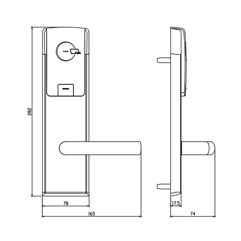 Best Selling Keyless Electric RFID H805 Card Smart Hotel Door Lock with Free Software Popular