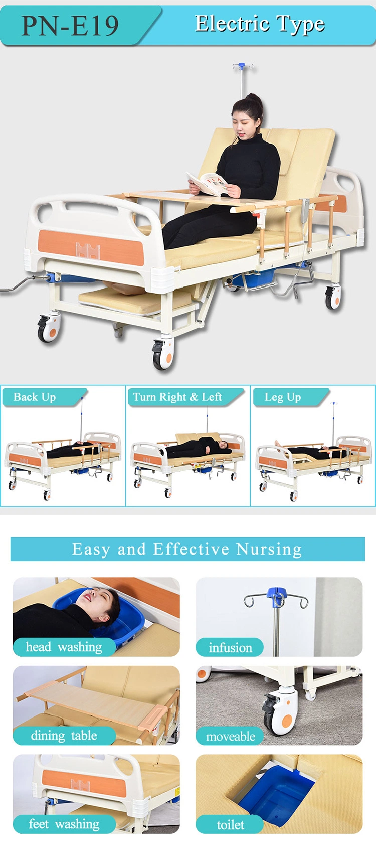 Patient Manual Nursing Bed with