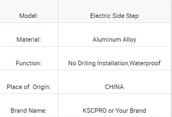 KSCPRO Power Running Board Electric Side Step for D-MAX Double Cab 2019-2023