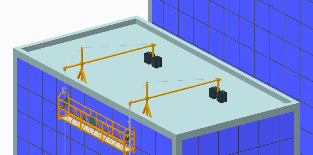 Zlp630 Zlp800 Aluminum Suspended Platform Wall Gondola Lift Building Cradle Suspension Platform