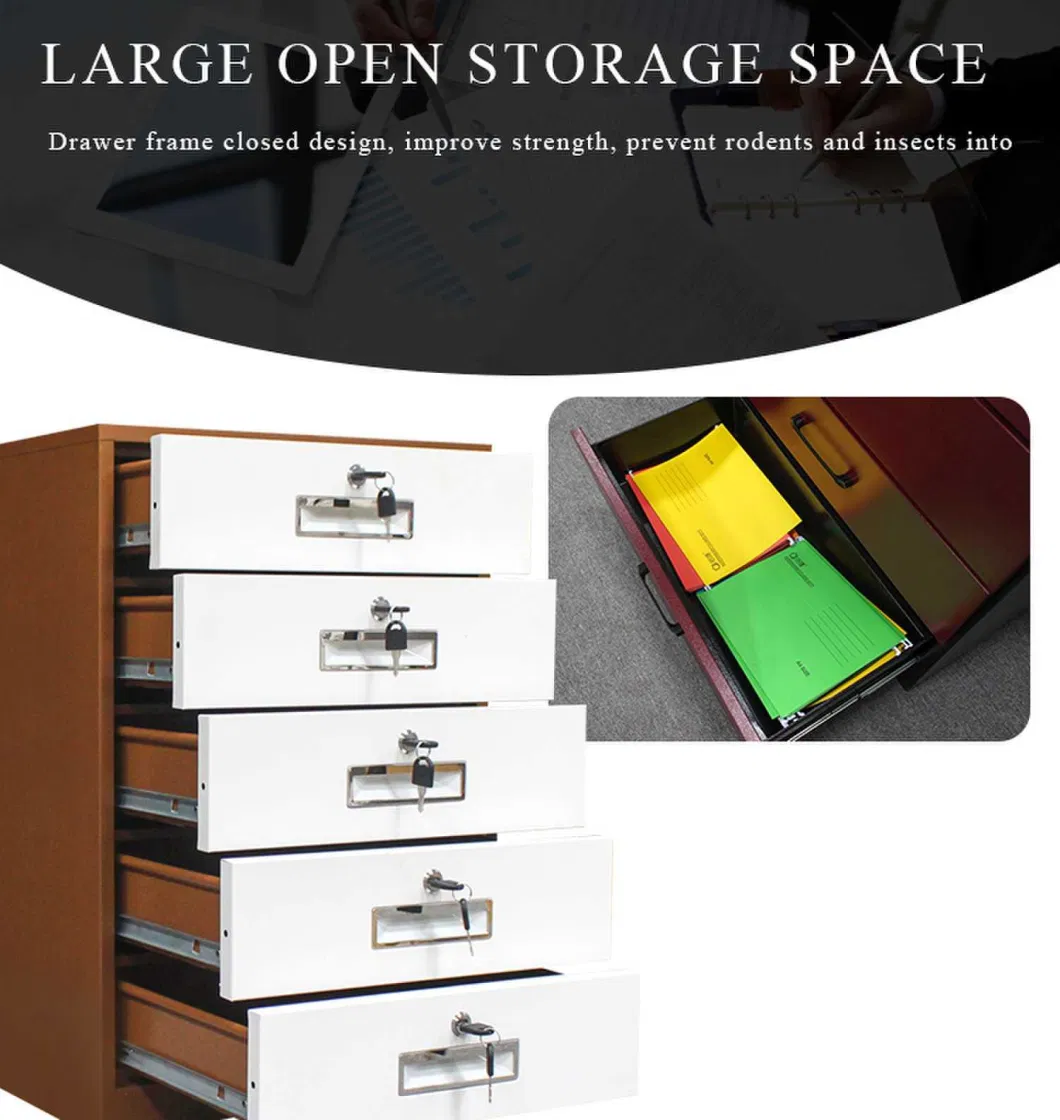 Best Seller Customized Easy Assemble Office Steel Storage Vertical Metal 5 Drawer Filing Cabinet
