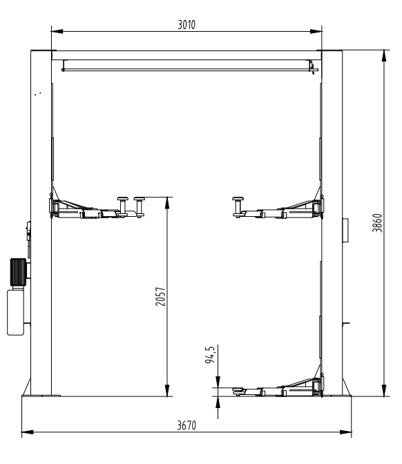 car lift platform 10000lbs 4500kg