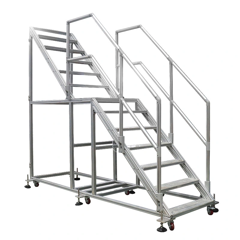 Aluminium Machine Maintenance Platform Ladders Assembly Step Walkway Platform