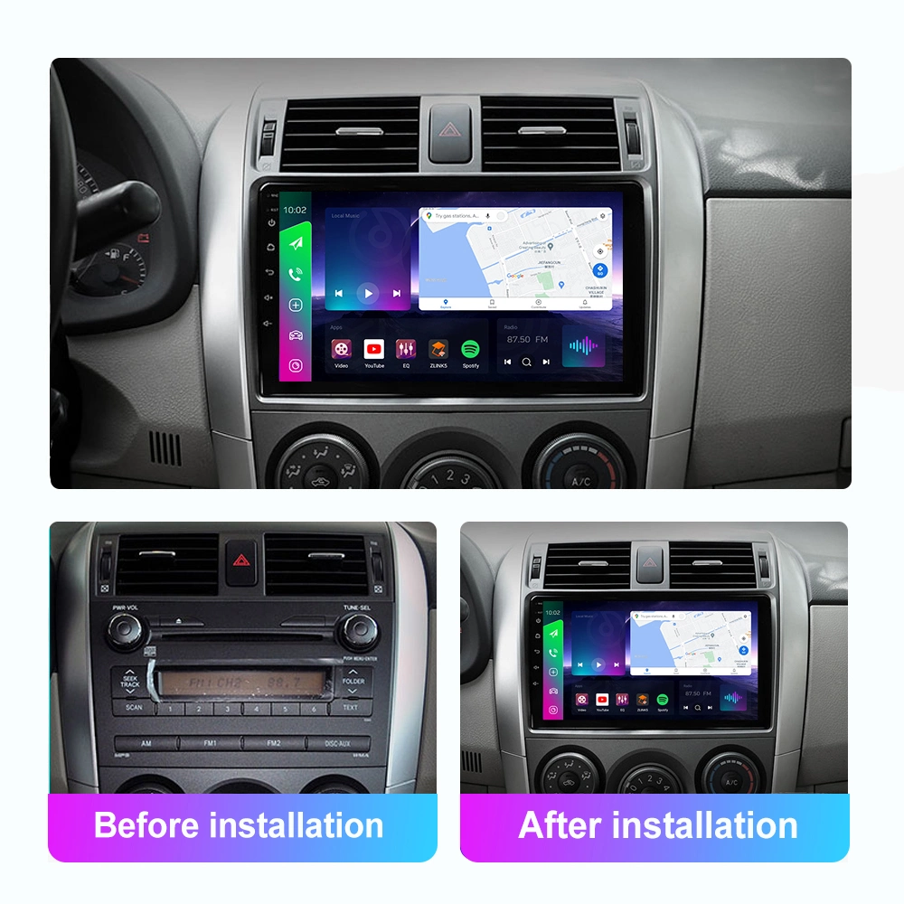 Jmance Touch Screen Car Stereo Radio Audio Video Multimedia GPS Navigation System Android Car DVD Player for Toyota Corolla 2009