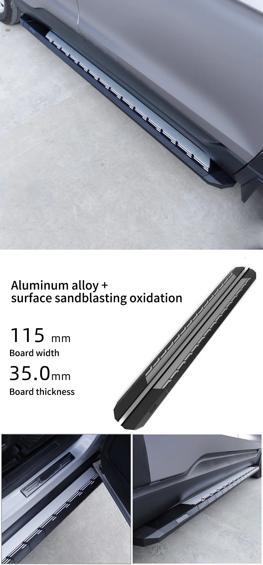 Universal 4X4 SUV Aluminum Car Side Step Running Board for Mitsubishi Pajero Mazda Cx3 Defender Nissan X-Trail Subaru