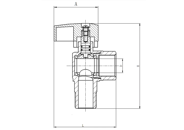 Factory Wholesale 1 Pieces Free Sample 90 Degree Angle Gas Ball Valve