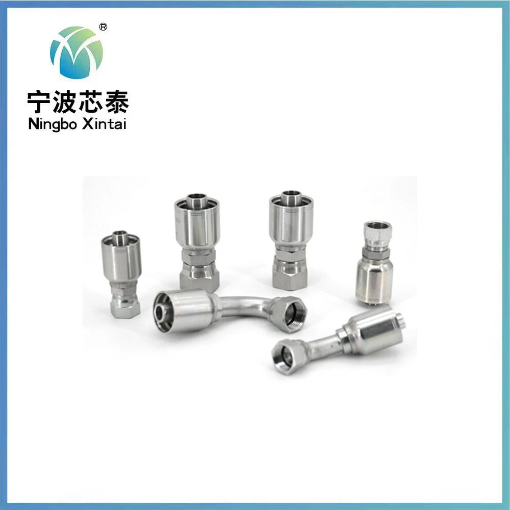 Stainless Steel 316 High Pressure Forged Swivel Hose Fittings Straight Crimp Style Hydraulic Pipe Hose Fitting