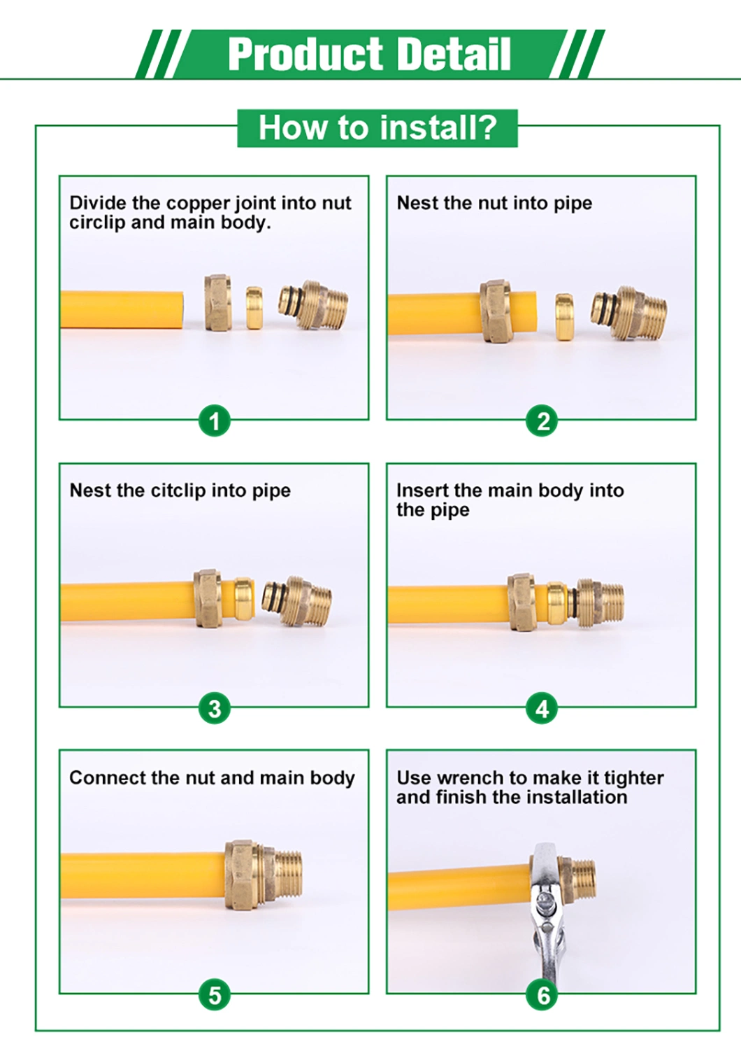 Ifan High Standard Copper Pipe Fitting Pex Compresssion Fittings