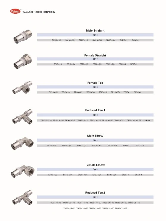 Press Fitting for Multilayer and Pex Pipe