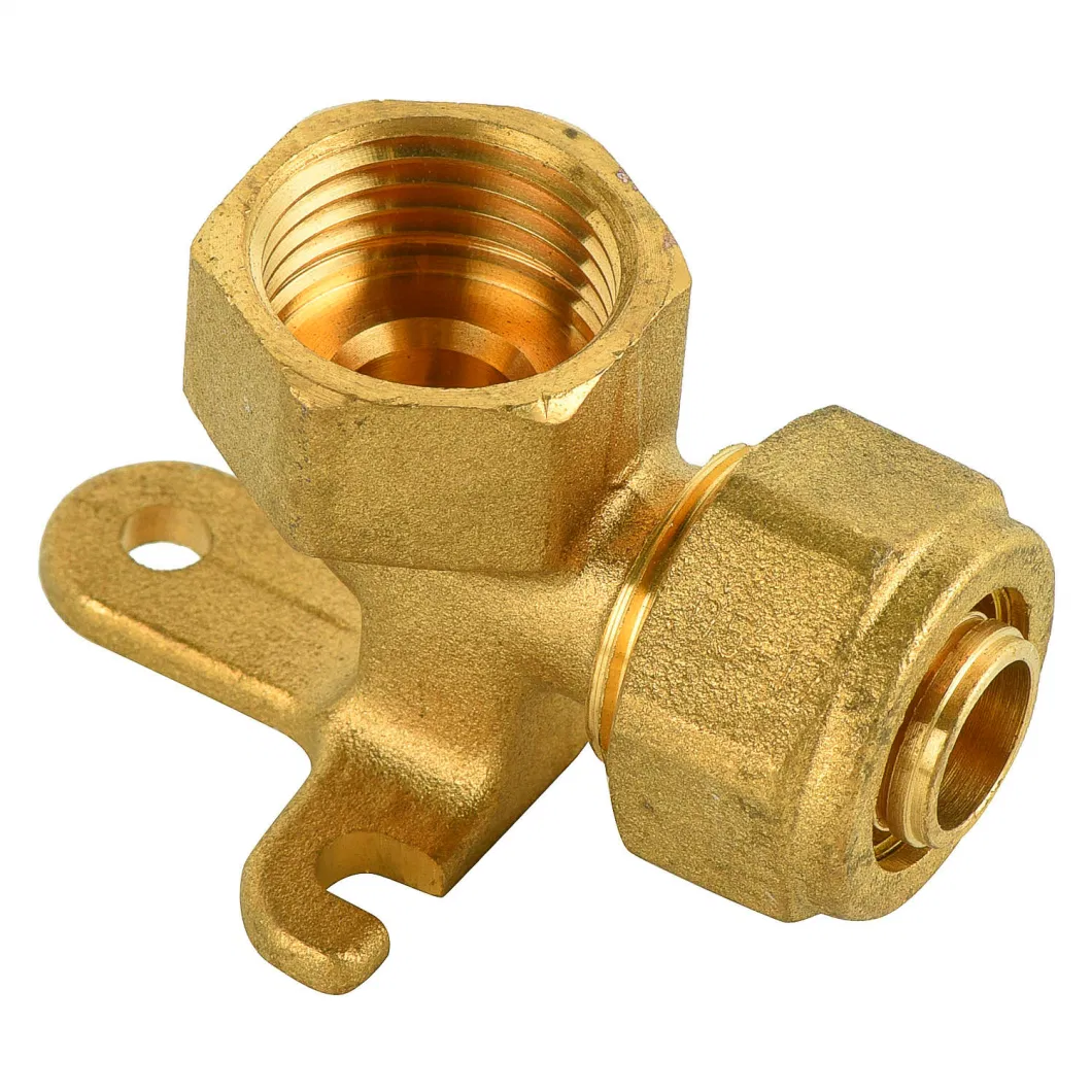 Female Tee Materials Brass Pipe Connector Compression Copper Pipe