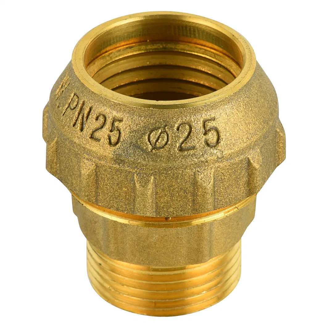 Brass Straight Union PE Compression Fittings for PE Pipe