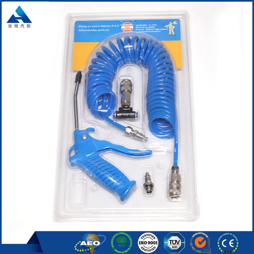 Spring PU Tube with Air Duster Spray Gun Spiral Hose Truck Dust Blower Clean Nozzle Blow Tool Kit Sale Well