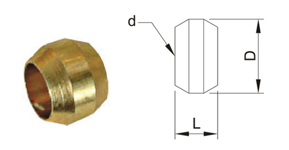 Iglan Pb-4 Opper Compression Sleeve of Lubricating Oil Pipe