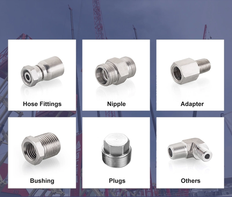 NPT Thread Swagelok Standard Brass Tube Fittings for Double Ferrule