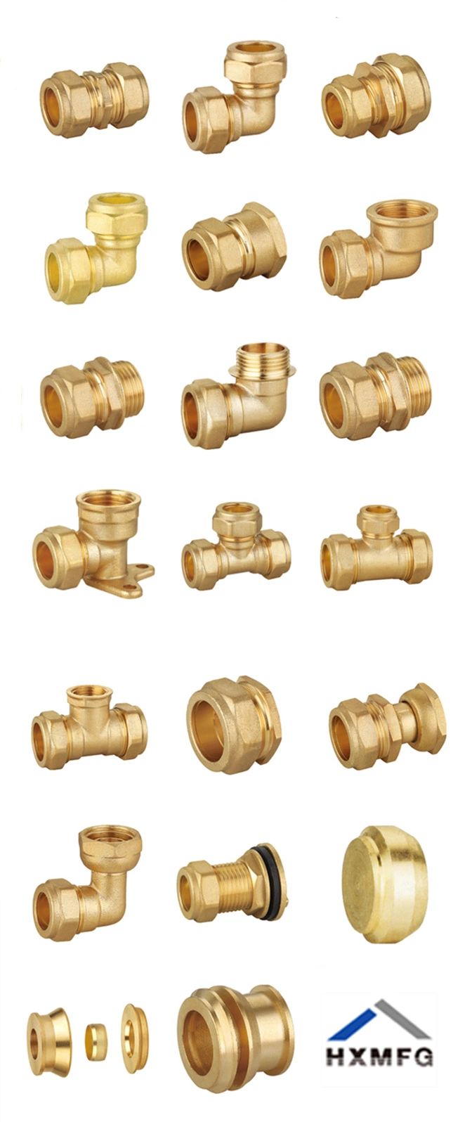 Wras Approved Brass Compression Fittings Female Adaptor for Copper Pipe