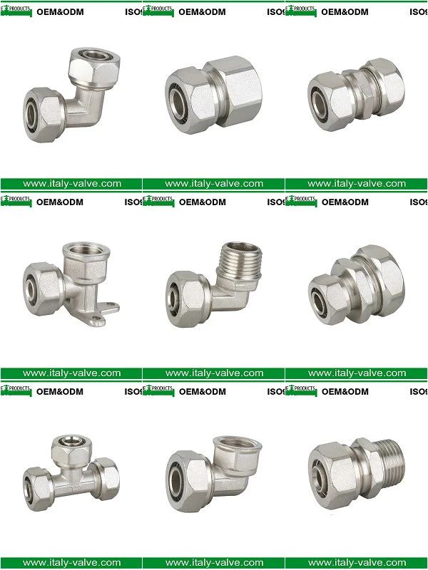 Equal Tee Brass Compression Fitting for Pex Al Pex Fitting Female Thread