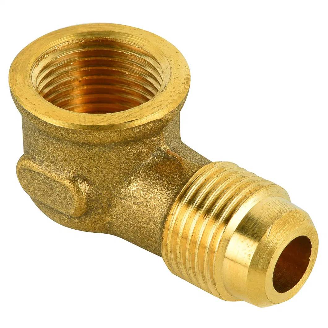 3/8&quot; Male Flare X 3/8&quot; Brass Female Adapter 45&deg; Flare to Fpt Fitting Gas Adapter