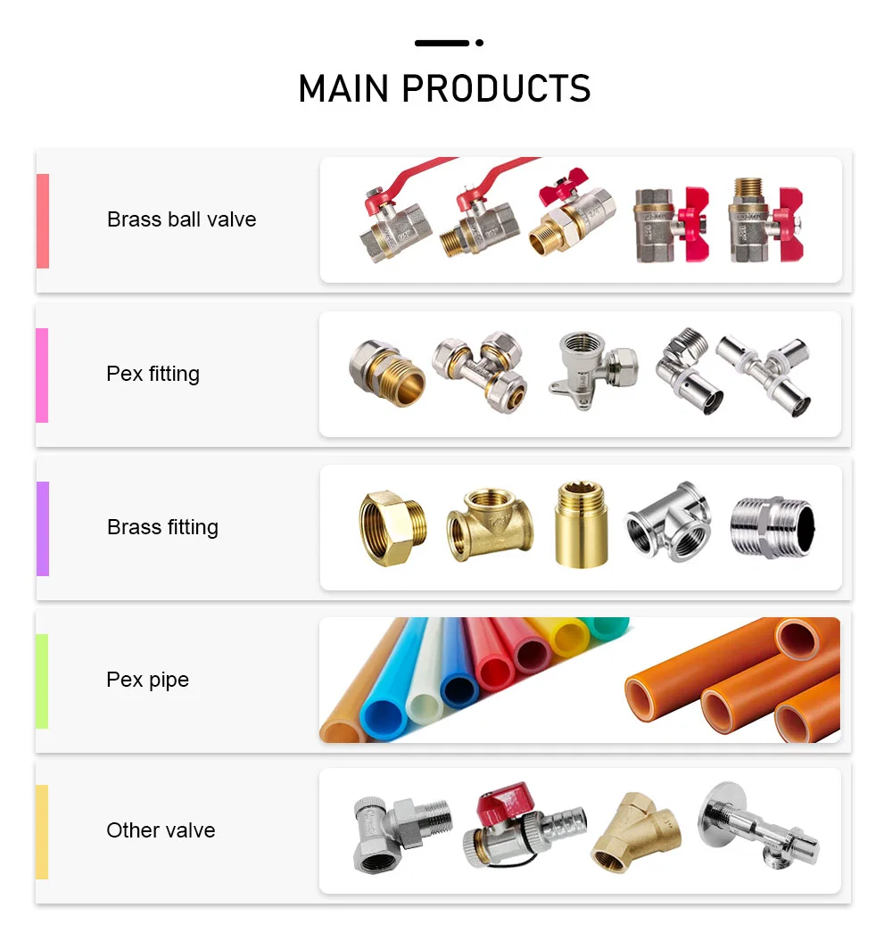 Underfloor Heating Water Tube Brass Pex Press Pipe Fittings