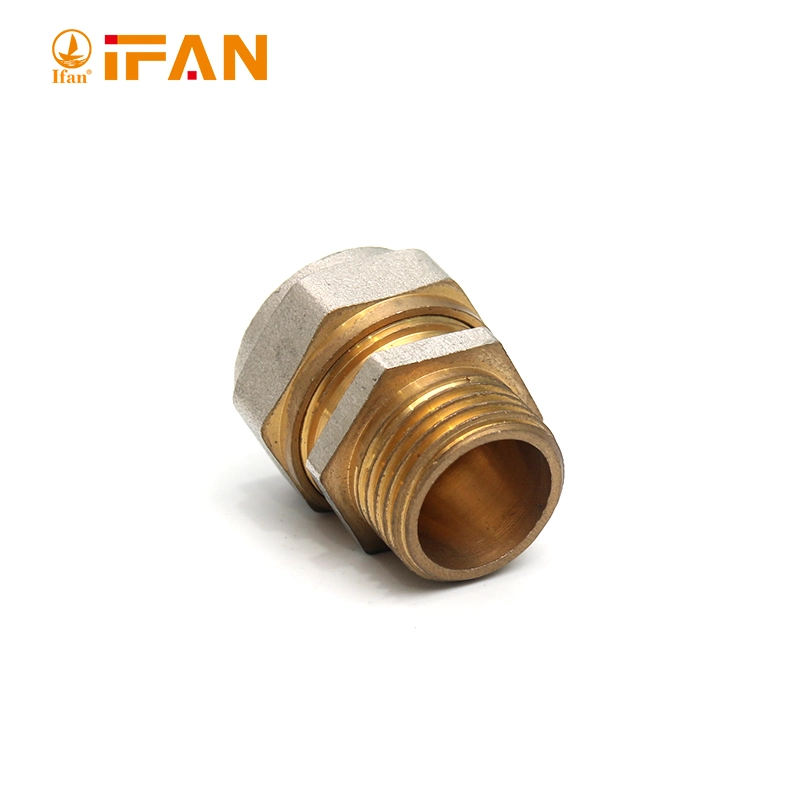 Ifan Male Pex Fitting Compression Fittings Brass Coupling for Pipe Connect